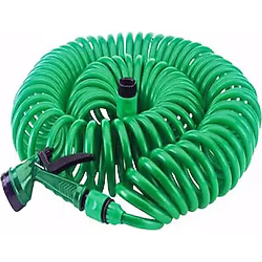 Garden Ware Spiral Bahçe Sulama Hortum Seti 10 Metre 7 Fonksiyonlu Sulama Başlığı Hortum Seti Bahçe Hortumu