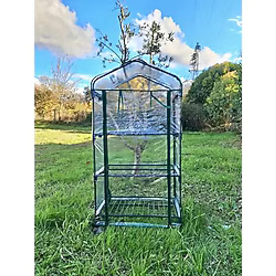 Gardener 16030 3 Katlı Tekerlekli Portatif Şeffaf Bahçe Serası - 69 cm x 49 cm x 125 cm