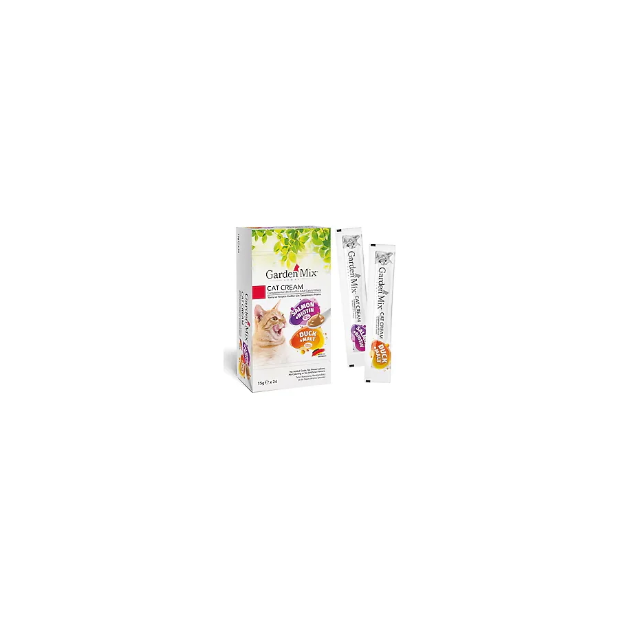 Gardenmix Somonlu ve Ördekli 24x15 gr Krema Kedi Ödül Maması