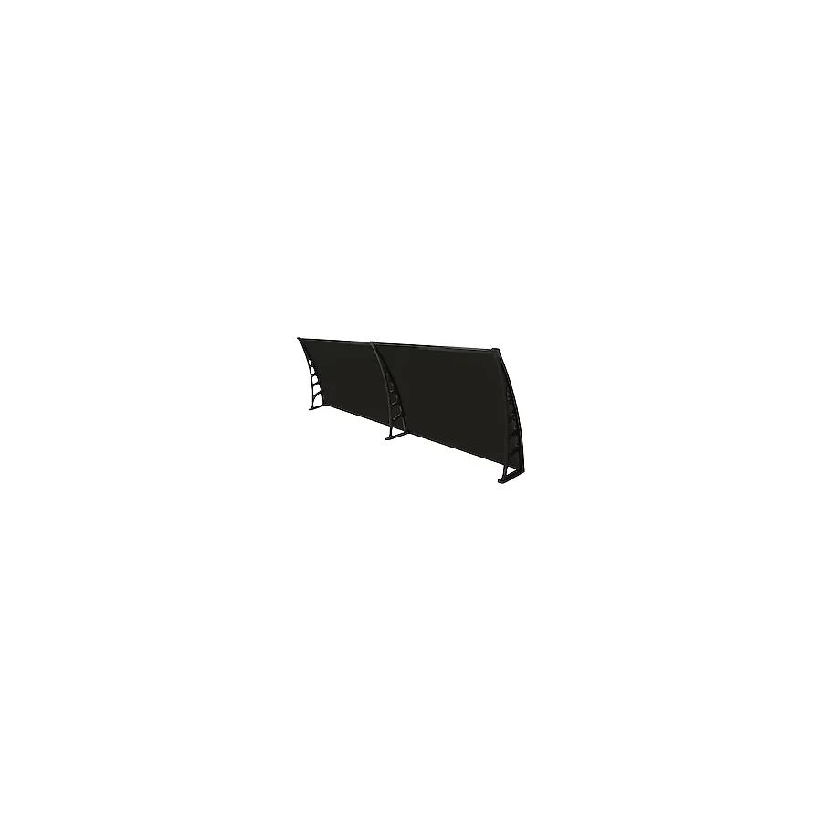 Gardenplast Crocus 80x240 cm Siyah Kapı Pencere Üstü Sundurma Polikarbon Malzeme ile Şık ve Dayanıklı