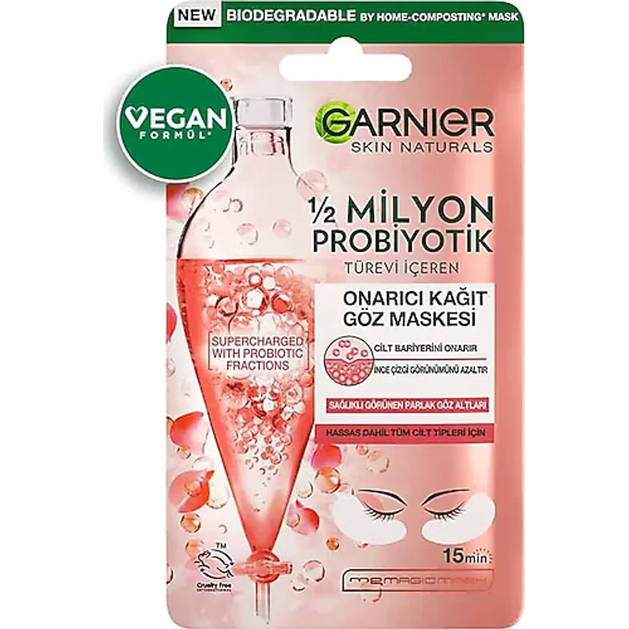Garnier 1/2 Milyon Probiyotik Türevi İçeren Onarıcı Kağıt Göz Maskesi