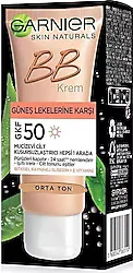 Garnier Güneş Lekelerine Karşı Orta Ton SPF 50 50 ml BB Krem