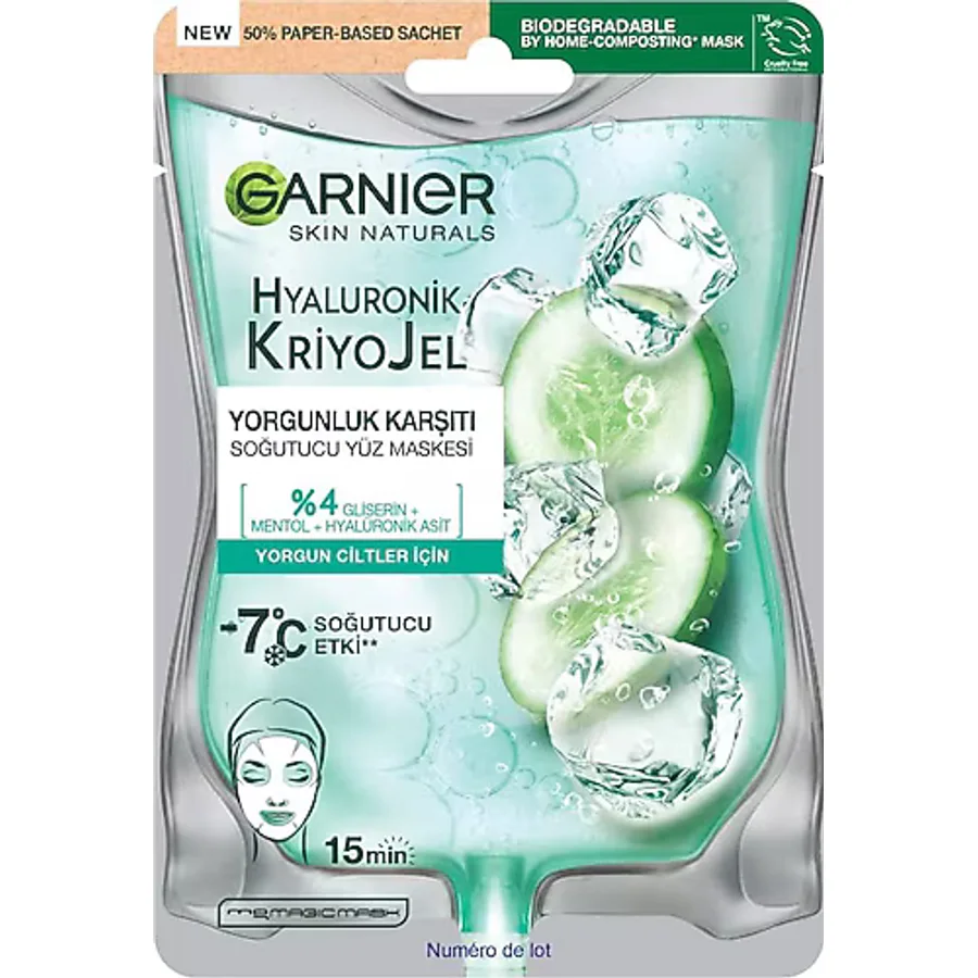 Garnier Hyaluronik Kriyojel Yorgunluk Karşıtı Soğutucu Yüz Maskesi
