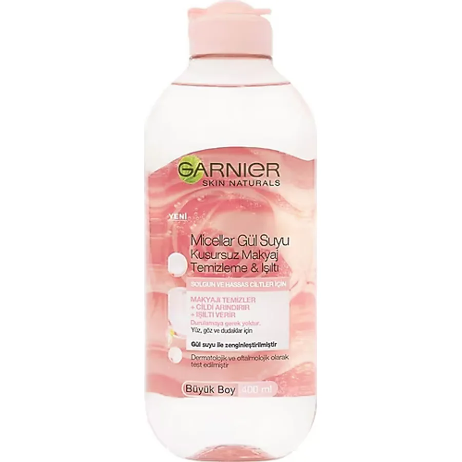 Garnier Micellar Gül Suyu Kusursuz 400 ml Makyaj Temizleme Suyu