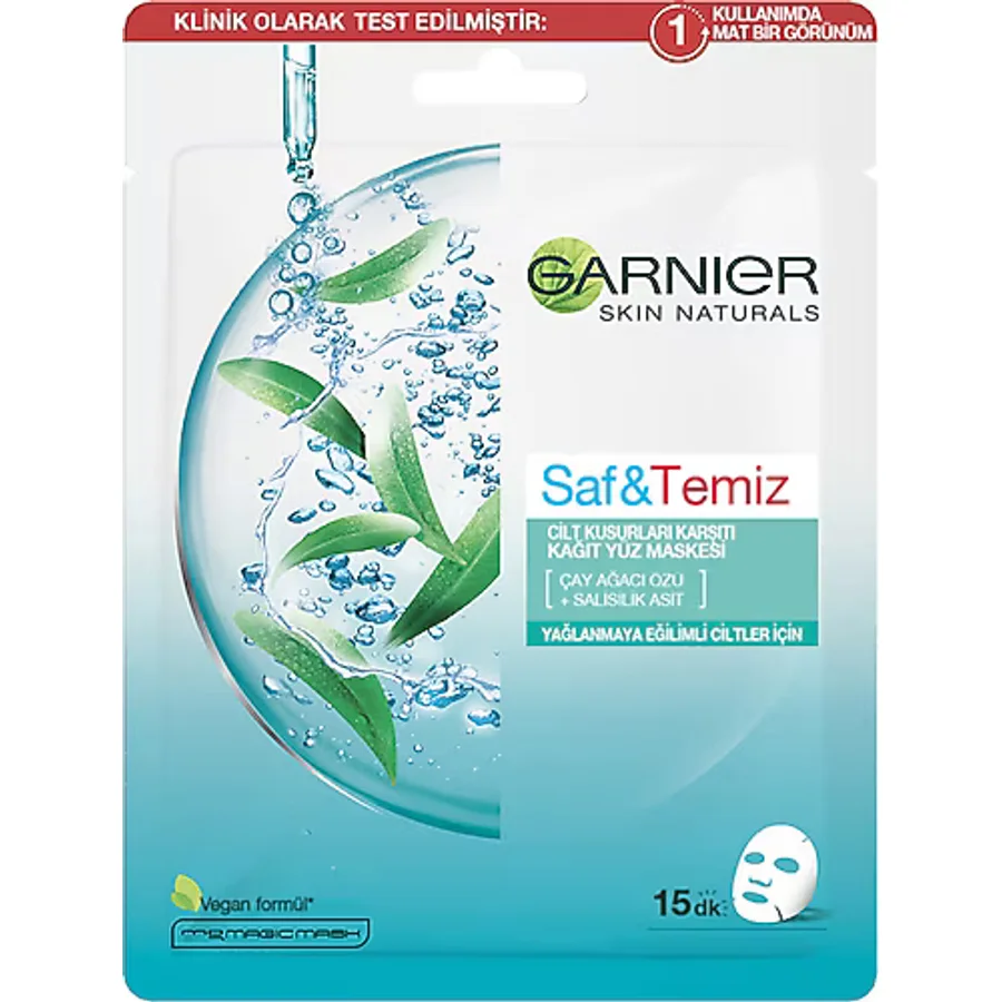 Garnier Saf&temiz Cilt Kusurları Karşıtı Kağıt Yüz Maskesi