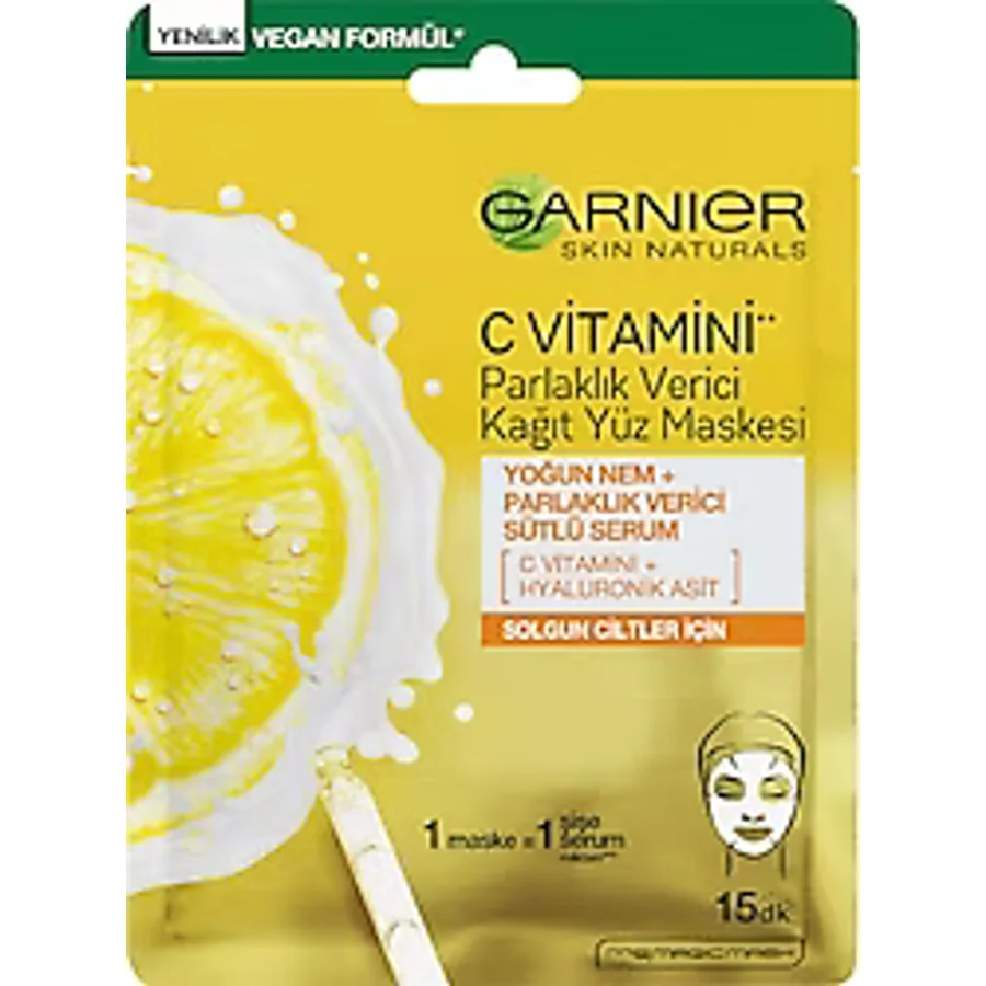 Garnier Skin Naturals C Vitamini Parlaklık Verici Kağıt Yüz Maskesi