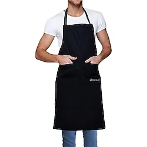 Garson Şef Barista Mutfak Önlüğü, Cepli Uzun Bel Ayarlanabilir Boyun Kemeri, Su Geçirmez Önl - Çok Renkli