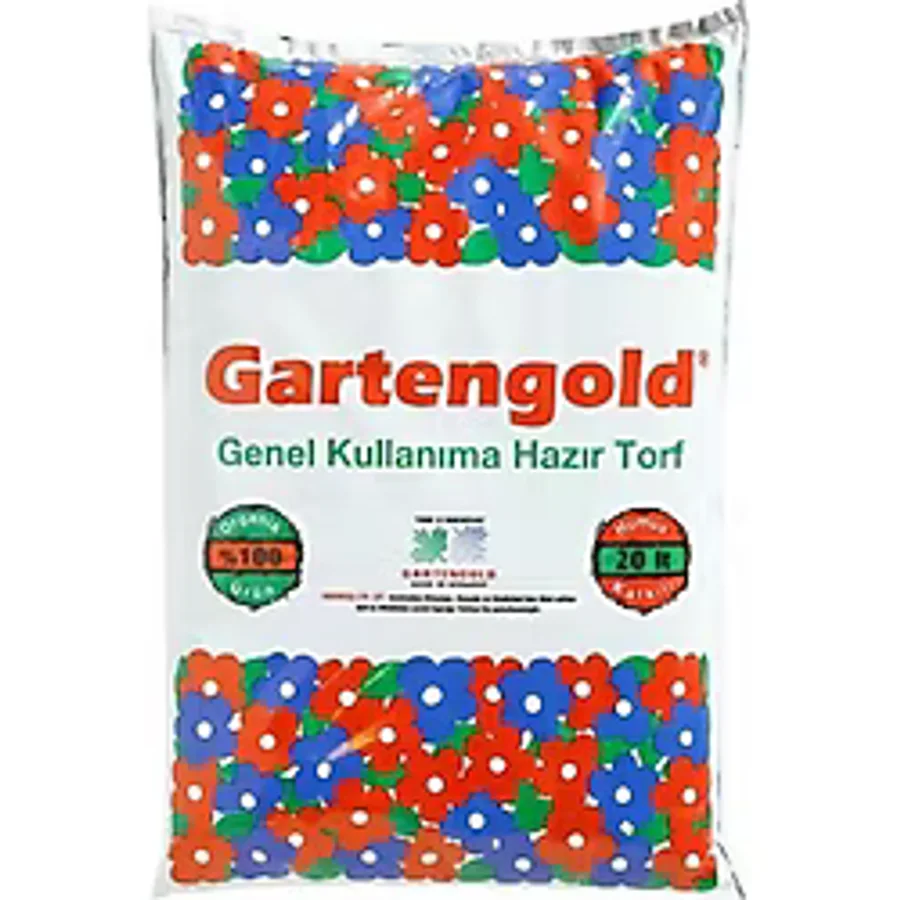 Gartengold GENEL Kullanım Torf ORGANİK ÜSTÜN ALMAN Kalitesi 20 Lt