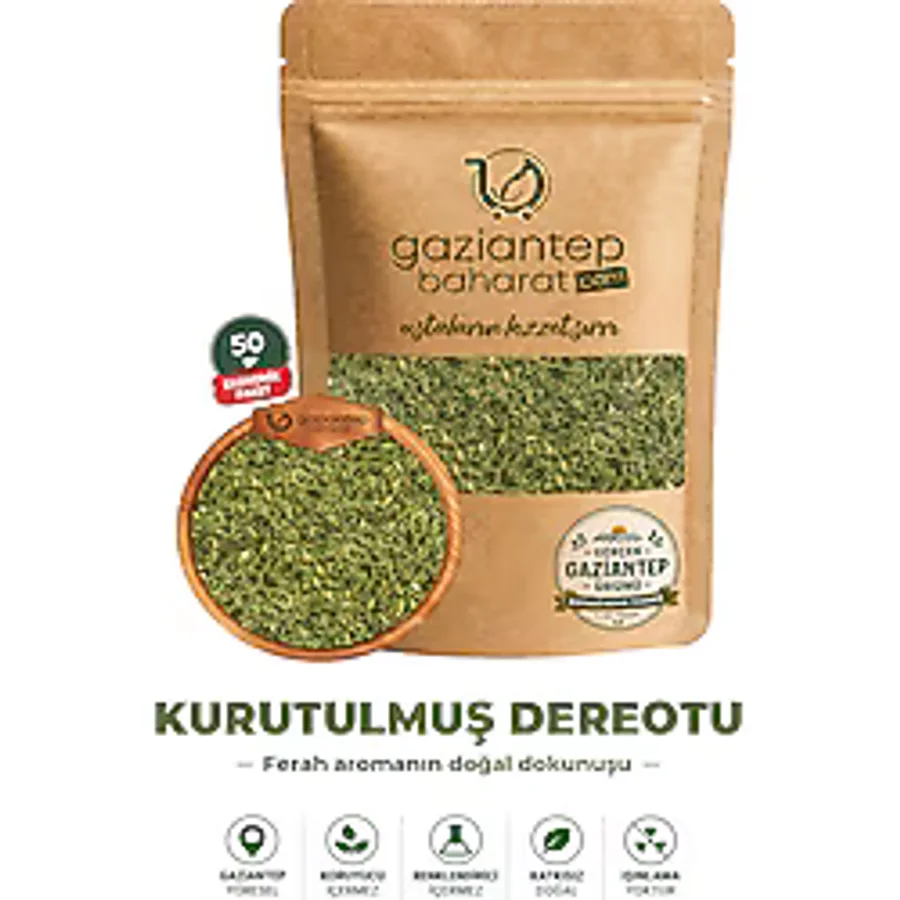 Gaziantep Baharat Kurutulmuş Dere Otu 50 gr - Doğal ve Lezzetli Baharat - 50 gr