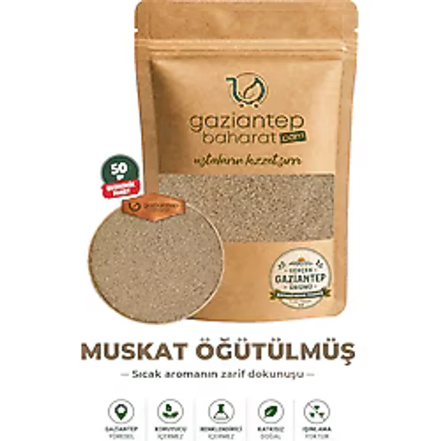 Gaziantep Baharat Öğütülmüş Muskat 50gr - Doğal Ve Yüksek Kaliteli Baharat