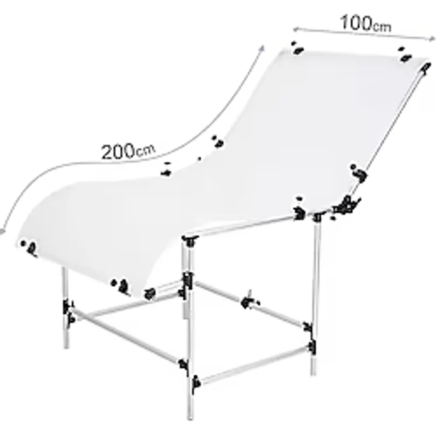 GDX 100x200 cm Ürün Çekim Masası Çift Taraflı Mat Parlak PVC Panelli Still Life Masa