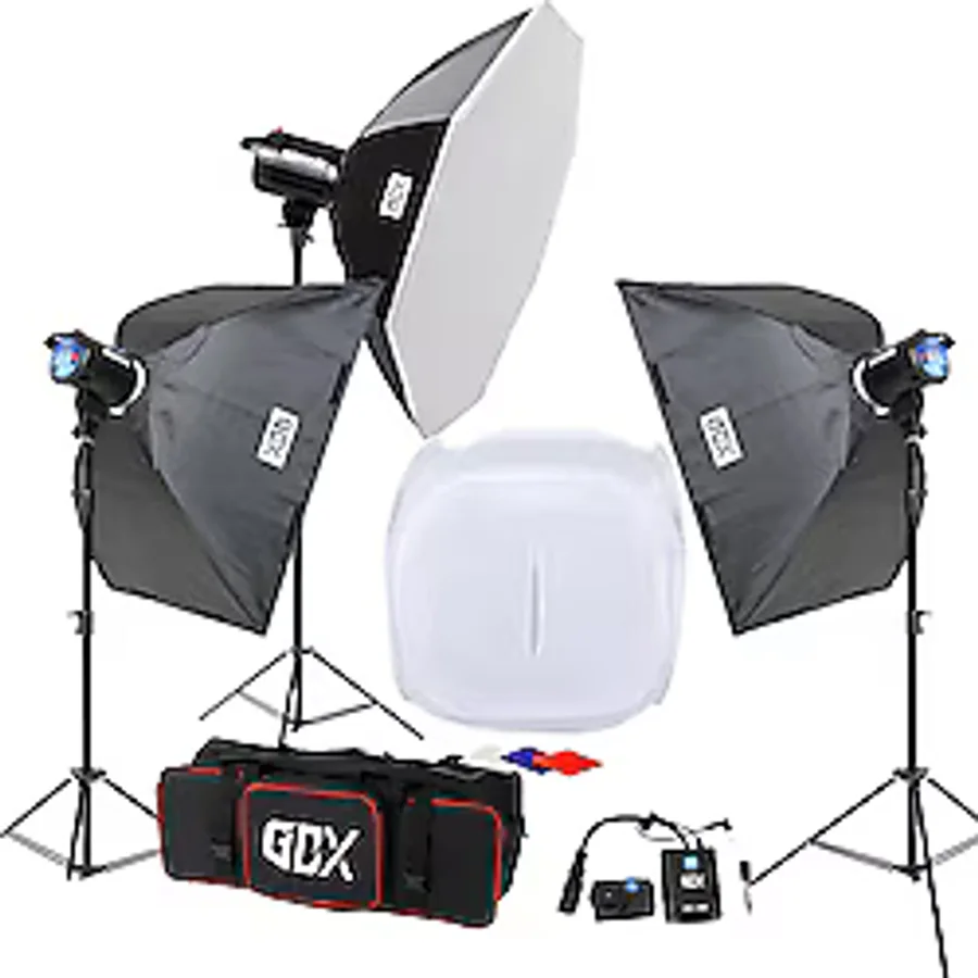Gdx BM400 3'lü Paraflaş Set + Çekim Çadırı 120x120cm