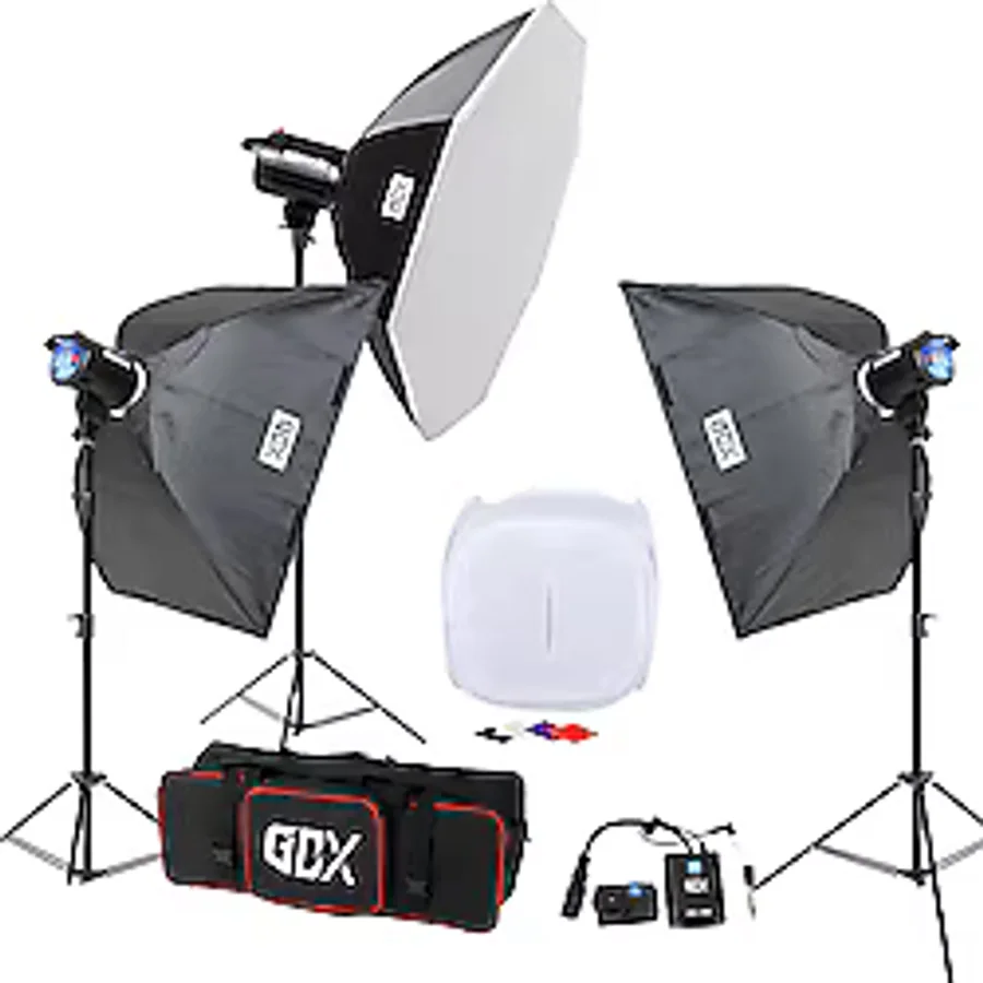 Gdx BM400 3'lü Paraflaş Set + Çekim Çadırı 60x60cm
