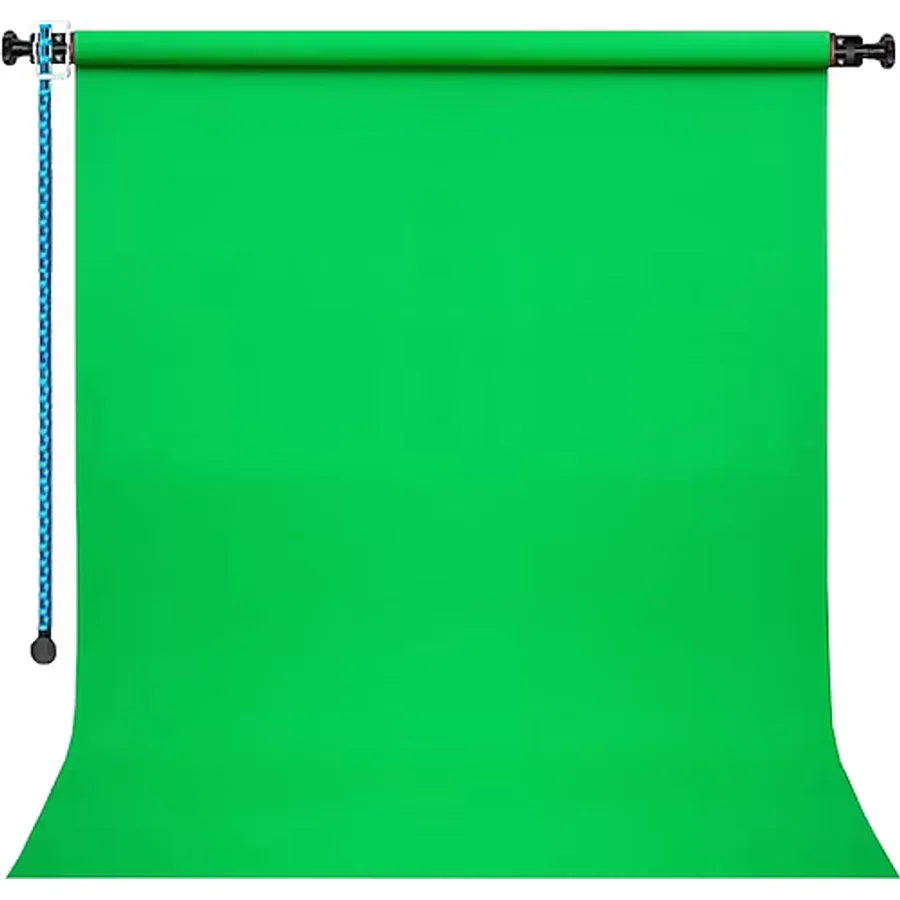 GDX Sabit Yeşil Kağıt Fon Seti 2.70x11m Makaralı Duvar Tavan Tipi Green Screen Stüdyo Seti