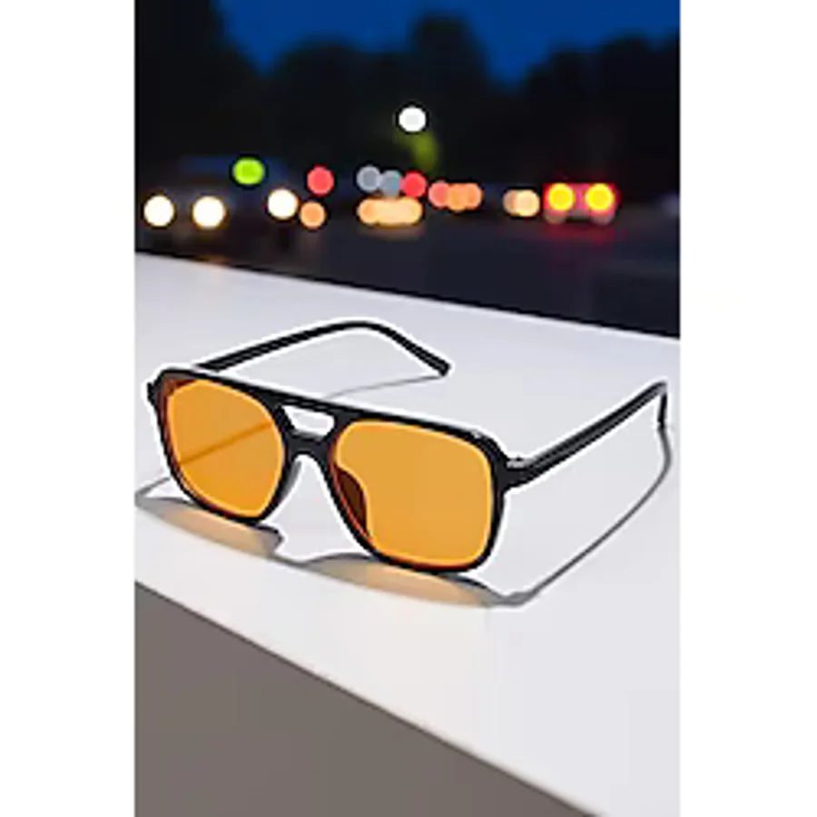 Gece Sürüş Görüş Parlama Önleyici Gece Gözlüğü Sis Far Işık Önleyici Anti-Fog Gözlük 721896 - Sarı