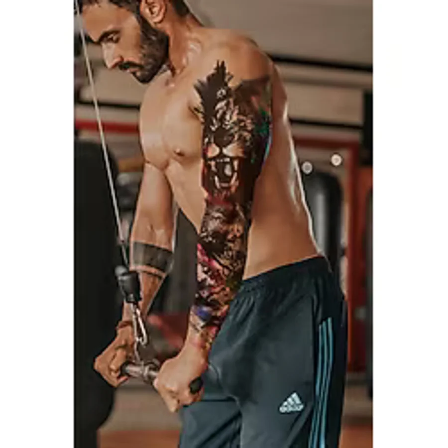 Geçici Aslan Ve Kartal Kol Dövme Tattoo