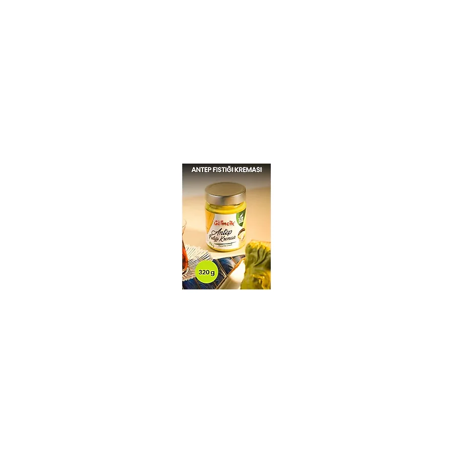Gelincik 2'li Set 1KG Şekersiz Fıstık Ezmesi ve 320G Sürülebilir Dubai Çikolatası İçin Antep Fıstığı Kreması