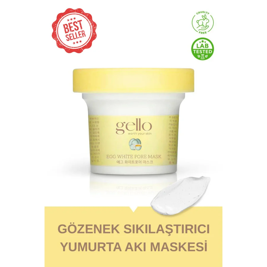 Gello Gözenek Sıkılaştırıcı Yumurta Akı Maskesi - Egg White Pore Mask