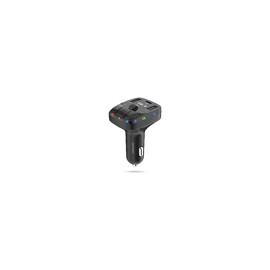 GENAX Bluetooth 5.3 FM Transmitter Araç İçi PD 30W Çıkışlı LED Renk Seçenekli