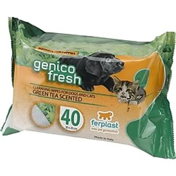 Genico Fresh Kedi Köpek Temizleme Mendili (Yeşil Çay Kokulu)