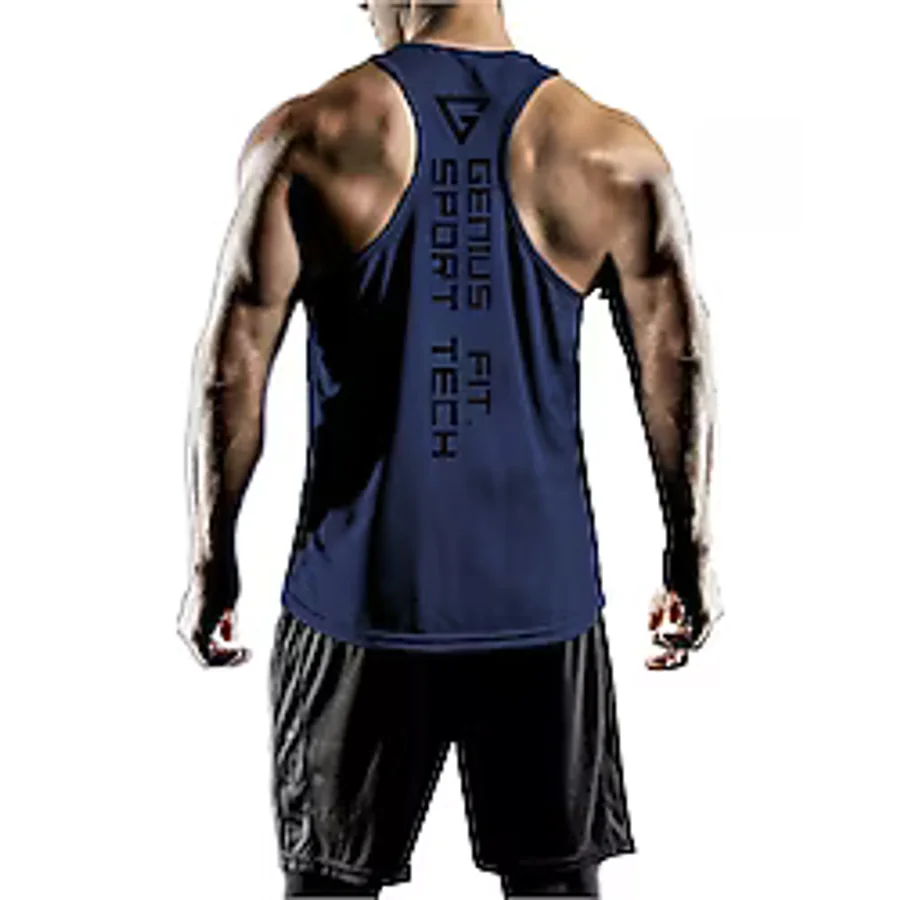 Genius Store Erkek Dry Fit Y-Back Gym Fitness Sporcu Atleti Genıus-Fıt - Lacivert