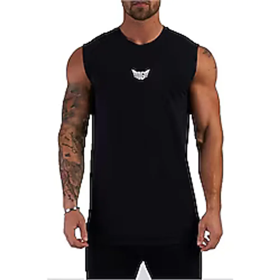 Genius Store Erkek Nem Emici Hızlı Kuruma Atletik Teknik Performans Sporcu Sıfır Kol T-Shirt Mg-Atlet - Siyah