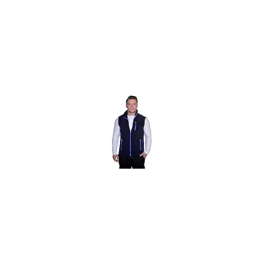 Genius Store Erkek Outdoor Spor Yelek 3 Cepli Polar Yelek (LACİVERT, S)