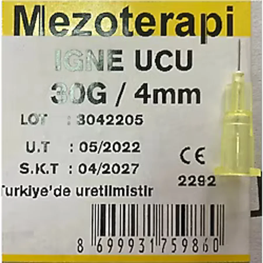 Genject Mezoterapi Iğne Ucu 30G 4mm 250 Adet 1 Kutu