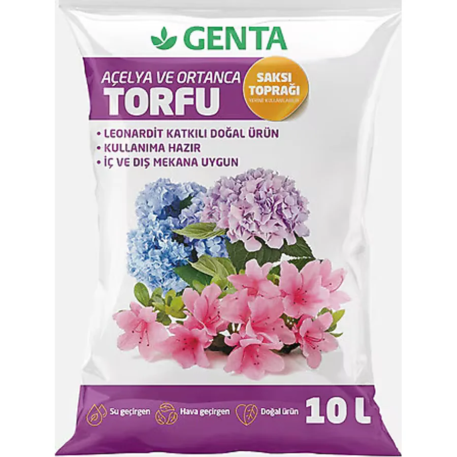 Genta 10 lt Ortanca Ve Açelya Torfu Toprağı