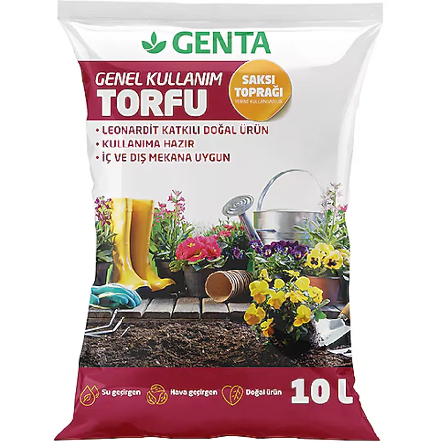 Genta Genel Kullanım Torfu Saksı Toprağı 10 Lt