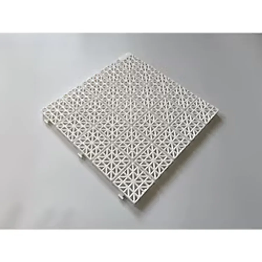 Gerçektrend Beyaz,kare Desenli Ortopedik Plastik Yer Karosu Zemin Döşemesi Yer Izgarası 33x33 1 M2 (9 Adet)