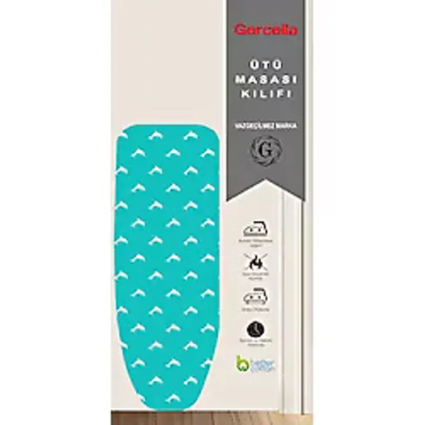 GERCELLA COMFORT YNS(HEDİYELİ) TURKUAZ ÜTÜ MASASI KILIFI BEZİ ÖRTÜSÜ ÜTÜ MASASI VE AKSESUARI