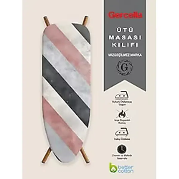 Gercella (hediyeli)sweeety Ütü Masasi Kilifi Bezi Örtüsü Pembe