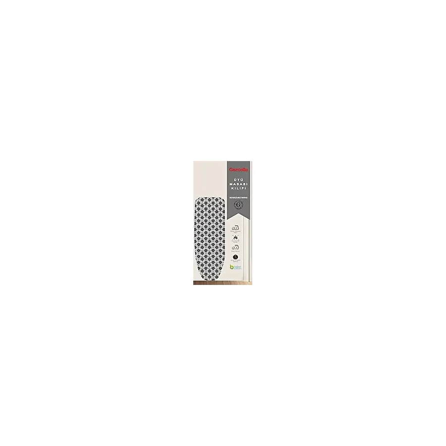 Gercella Lotus Grey 45x120 (xs Size) Ironing Board Cover Ütü Masasi Kılıfı Örtüsü Bezi Yedek Parça Gri