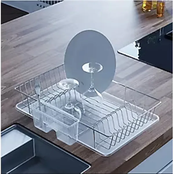 Geseus Home Tek Katlı Tabaklık Bulaşıklık Krom KB003K