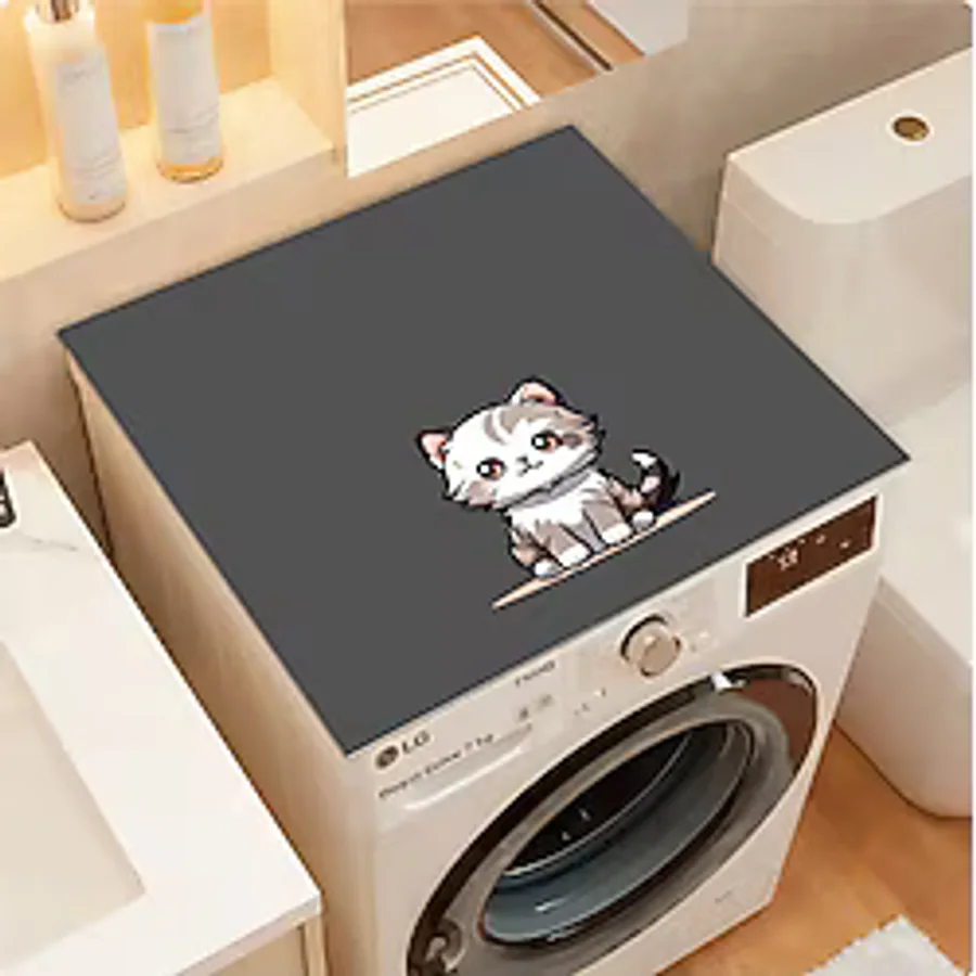 Getcarpet Çamaşır Makinesi Kurutma Makinesi Örtüsü Koruma Pedi Makine Matı Kaymaz Yıkanabilir
