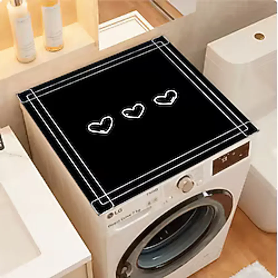 Getcarpet Çamaşır Makinesi Kurutma Makinesi Örtüsü Koruma Pedi Sıvı Geçirmez Matı Kaymaz Yıkanabilir