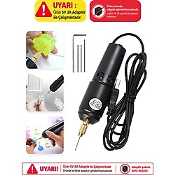 Getshop Epoksi El Matkabı Hobi El Matkabı Usb Elektrikli 5V 3A Adaptör ile Çalışmaktadır