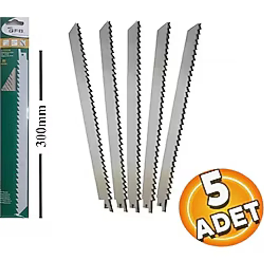 Gfb S1211K Kemik Kesme Tilki Kuyruğu Bıçağı 300 mm (5 Adet)