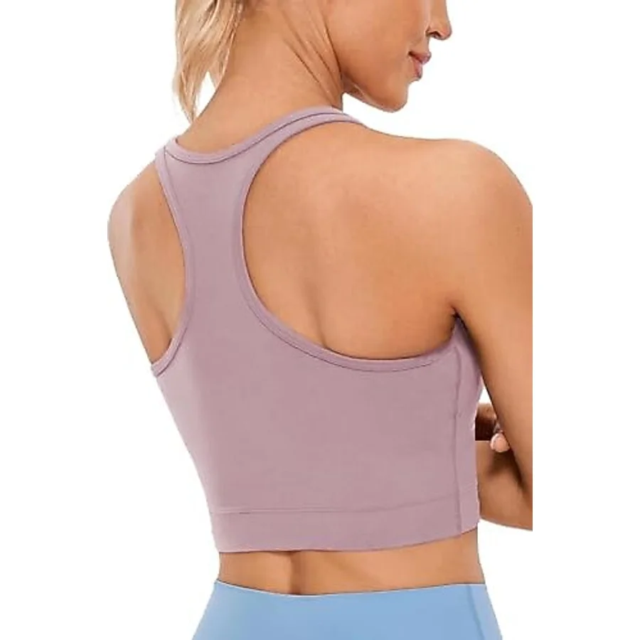 Ghassy Co. Kadın Racerback Running Yoga Egzersiz Fitness Spor Sütyen CRS004 Pudra L
