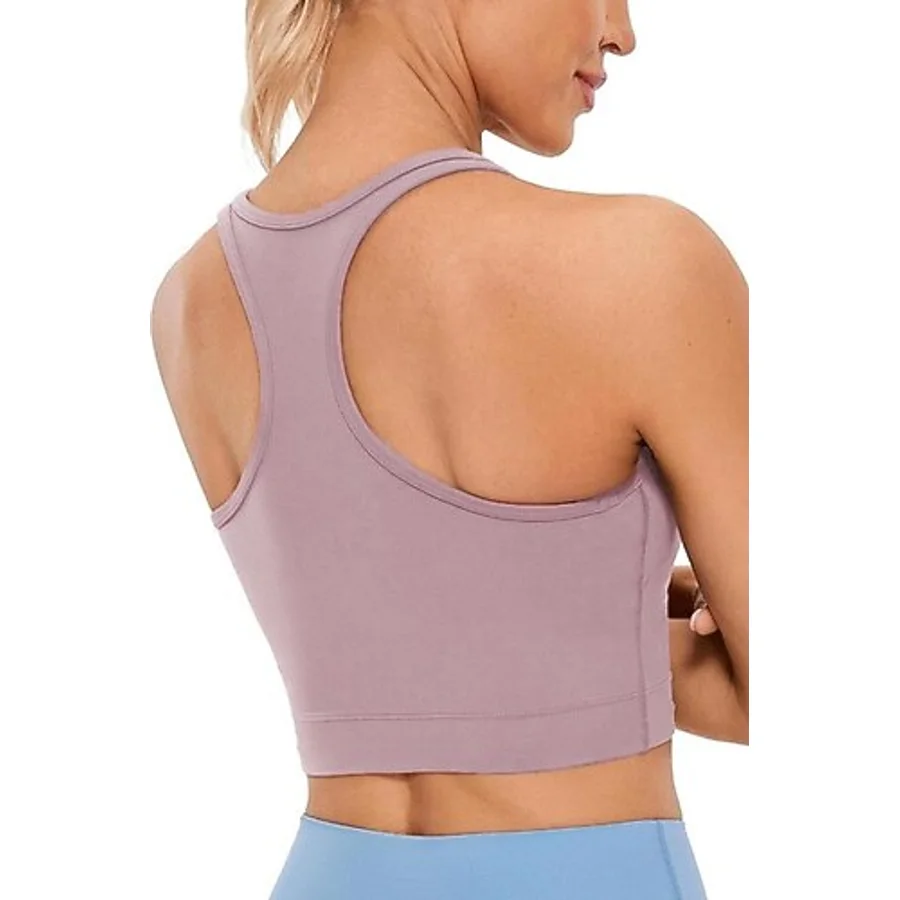 Ghassy Co. Kadın Racerback Running Yoga Egzersiz Fitness Spor Sütyen CRS004 - Pudra - XS