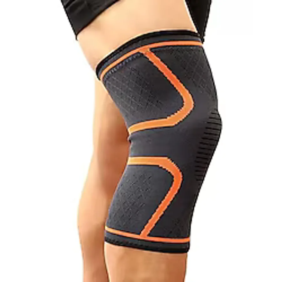 Ghassy Co. Sıkıştırma Özellikli Kaymaz Voleybol Basketbol Yoga Tenis Futbol Rahat Spor Dizlik TURUNCU XL