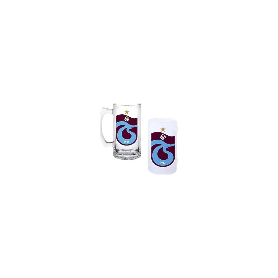 Ghostbastır Design Trabzonspor Kulplu Bira Bardağı Buzlu Veya Şeffaf Seçenekli 040