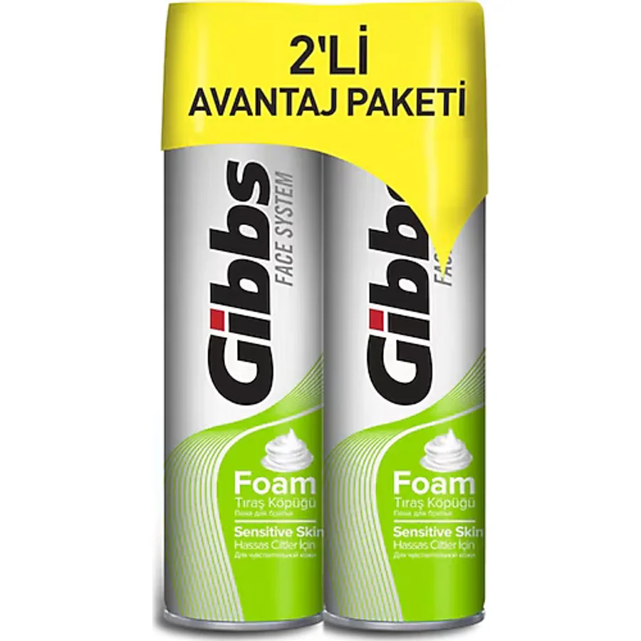 Gibbs Sensitive 200 ml 2 Adet Tıraş Köpüğü