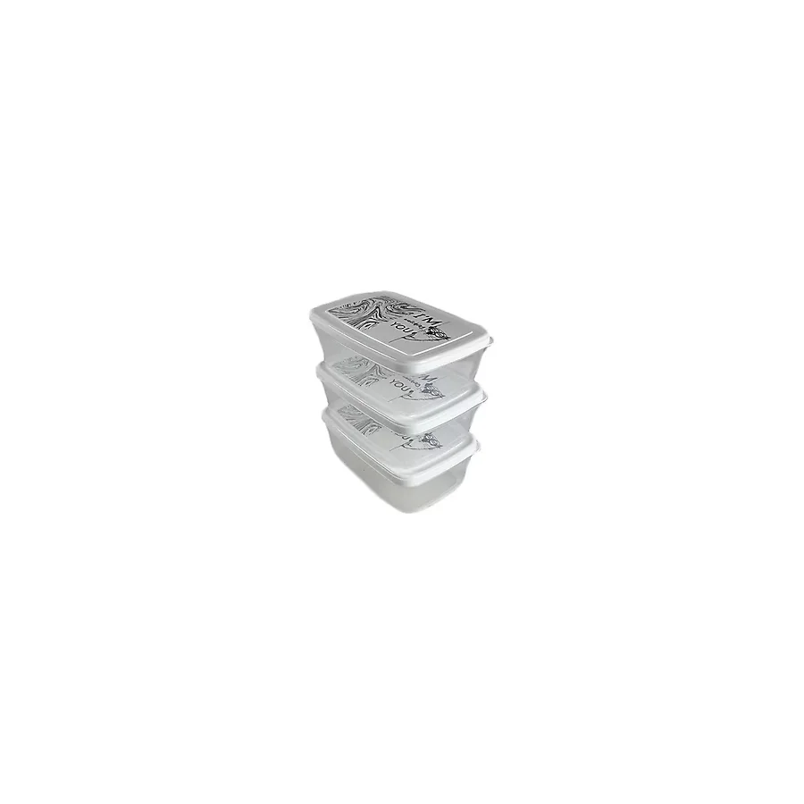 Gıda Saklama Kabı Erzak Saklama Kabı Meyve Sebze Et Balıkları Taze Ve Kuru Tutmak 850ml X 3'lü Set