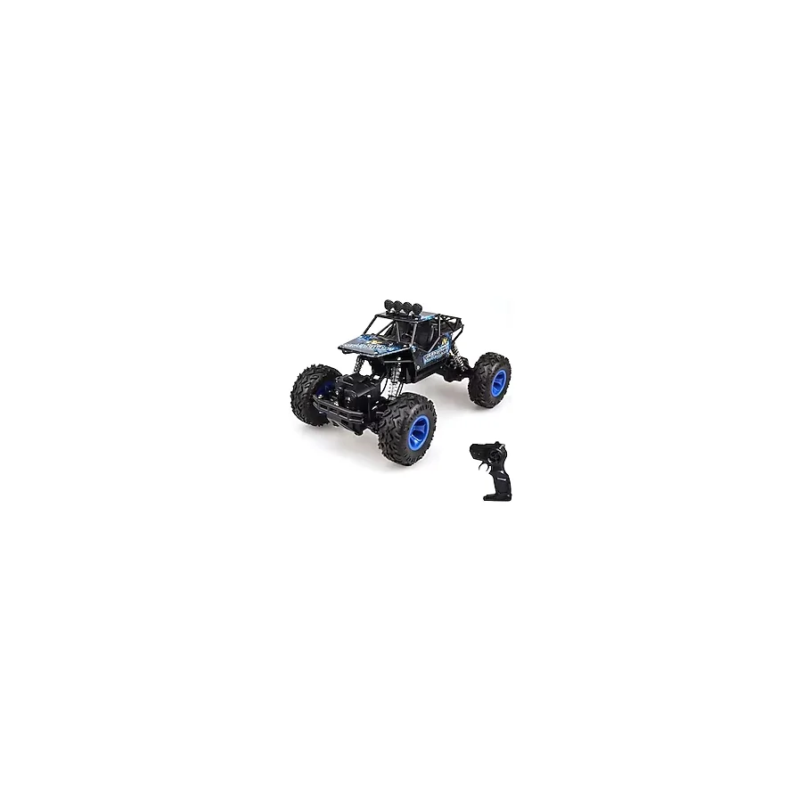 Giffy / 1:16 Ölçek 4x4 Uzaktan Kumandalı Rock Crawler Off Road Aracı 4 Çeker Şarjlı 20 Dk Kullanım Kırmızı Ve Mavi Oyuncak Off Road Araba (Mavi)