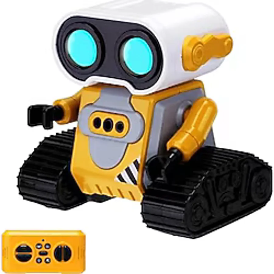 Giffy/Oyuncak Uzaktan Kumandalı El Sensörlü Akıllı WALL-E Robot Dahili Şarjlı Işıklı Sesli FULL Fonksiyonlu El Hareketlerini Algılayabilen Farklı Işık Kombinasyonlu Akıllı RC Robot (SARI)