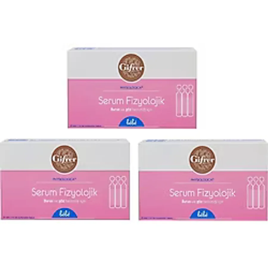 Gifrer Serum Fizyolojik 5 ml 20 Flakon Bebekler İçin Burun Tıkanıklığına Uygun 3 Adet