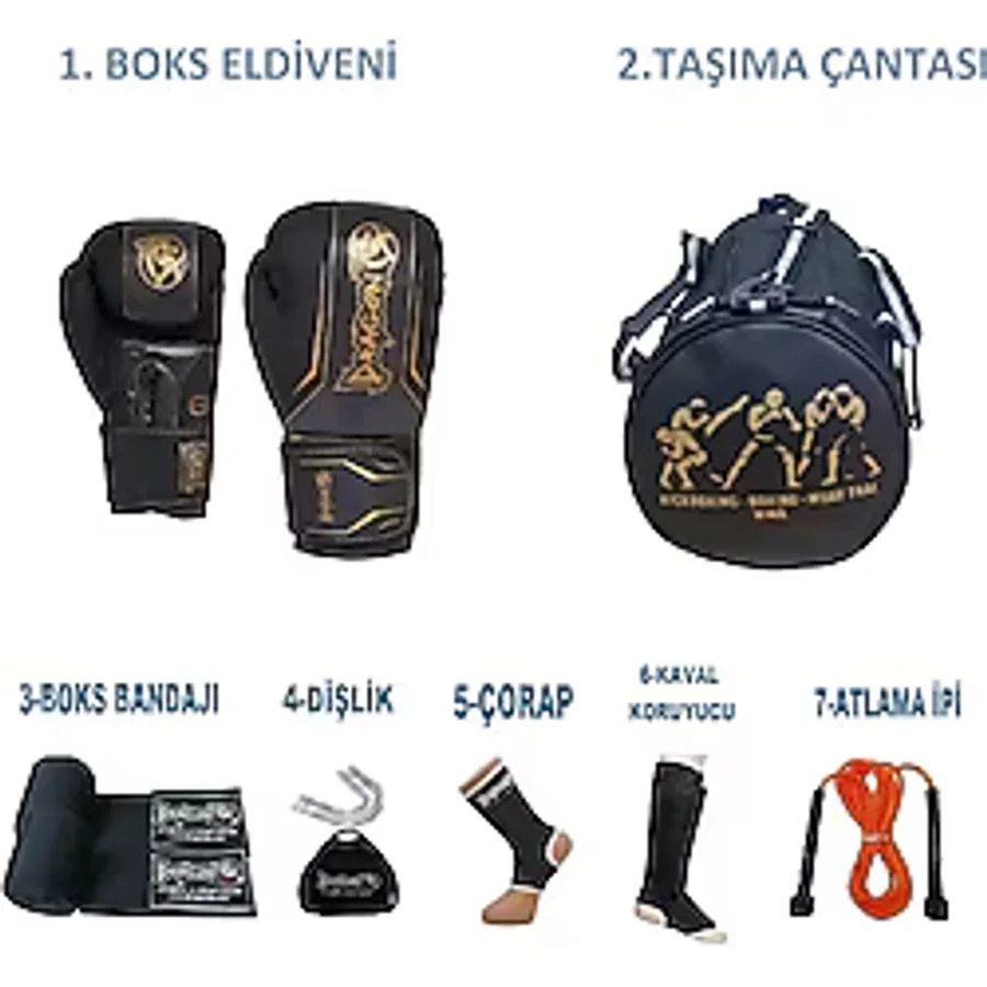 Gifttoom, Kıck Boks Eldiveni Çantalı antrenman Seti Boxing, Dragon Legacy Boks Eldiveni ve Ekipmanı