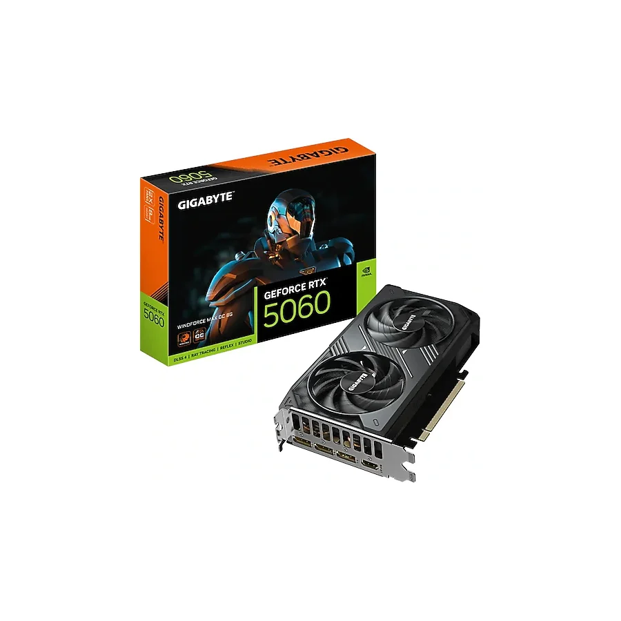 Gigabyte RTX 5060 Windforce Max OC 8G GV-N5060WF2MAX OC-8GD 128 Bit GDDR7 8 GB Ekran Kartı